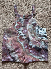 Load image into Gallery viewer, Women’s XXL Cotton/Linen Overall Shorts in ‘Brushed Steel Twist’