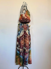 Load image into Gallery viewer, Women’s Large Geode Tie-Waist Midi Skirt & Cropped Bralette Tank Top Set in ‘Rustic Rainbow’