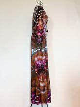 Load image into Gallery viewer, Women’s Medium Geode Boho Maxi Dress in ‘Black Cherry & Brazilnut’