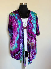 Load image into Gallery viewer, Custom Pieces for Lanette: Women’s L/XL 100% Rayon Kimono Jacket with Pockets in ‘Shiitake Twist’ & XL Geode Kimono in ‘Fluorite’