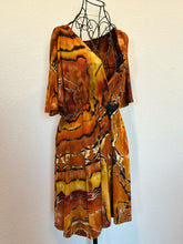 Load image into Gallery viewer, Custom Reverse Geode Kimono Style Dress in ‘Tiger’s Eye’ for Karl