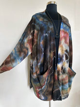 Load image into Gallery viewer, Women’s 4X Geode Open-Front Longline Cardigan in ‘Turkey Tail Mushroom’