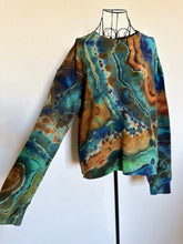 Load image into Gallery viewer, 2 Custom Reverse Geode Pullovers with Thumbholes and Pockets for Debbie