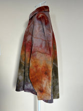 Load image into Gallery viewer, Women’s Large (can fit an XL too) Oversized Geode Corduroy Long Sleeve Button Up Shirt with Pockets in ‘Rustic Rainbow’