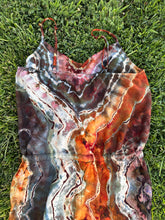 Load image into Gallery viewer, Women’s Large Reverse Geode Spaghetti Strap Jumpsuit in ‘Golden Age’