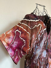 Load image into Gallery viewer, Women’s Medium Geode Boho Maxi Dress in ‘Black Cherry & Brazilnut’