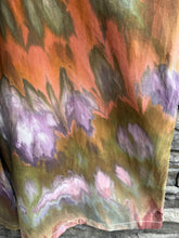 Load image into Gallery viewer, Custom Women’s XL Cotton/Linen Inclined Twist Overalls in ‘Rustic Rainbow’ for Jessie