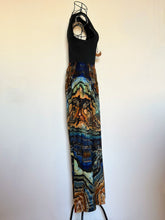 Load image into Gallery viewer, Custom Reverse Geode Cropped Pants in ‘Azurite’ for Carrie