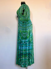 Load image into Gallery viewer, Women’s Large Reverse Geode Surplice Maxi Dress in ‘Malachite’
