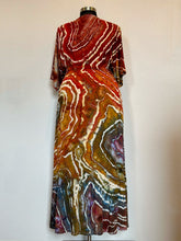 Load image into Gallery viewer, Custom Geode Boho Maxi Dress in ‘Rustic Rainbow’ for Gena