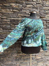 Load image into Gallery viewer, Custom Off Shoulder Sweatshirt in ‘Moss Agate’ for Ashley