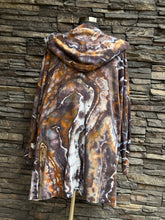 Load image into Gallery viewer, Custom Geode Athleta Hooded Cardigan with Thumbholes & Pockets in ‘Walls of the Cave’ for Jamie