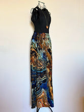 Load image into Gallery viewer, Custom Reverse Geode Cropped Pants in ‘Azurite’ for Carrie