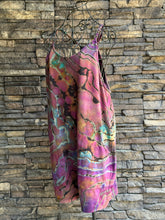 Load image into Gallery viewer, Women’s Large Reverse Geode Harem Shorts Romper Jumpsuit with Back Pocket in ‘Bird Song’