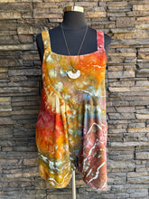 Load image into Gallery viewer, Women’s XL Geode Rayon/Linen Overall Romper Shorts in ‘Rustic Rainbow’