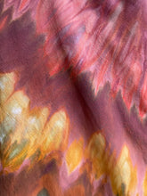 Load image into Gallery viewer, Custom Women’s XL Cotton/Linen Inclined Twist Overalls in ‘Rustic Rainbow’ for Jessie
