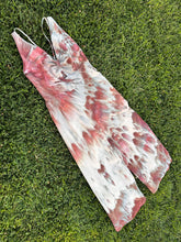 Load image into Gallery viewer, Women’s Medium Linen/Rayon V-Neck Strappy Jumpsuit with Pockets in ‘Shiitake Twist’