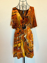 Load image into Gallery viewer, Custom Reverse Geode Kimono Style Dress in ‘Tiger’s Eye’ for Karl
