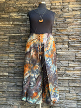 Load image into Gallery viewer, Women’s XXL (18) Geode Linen Blend Wide-Leg Split-Hem Flowy Pants with Pockets in ‘Midnight Jasper’
