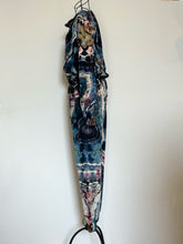 Load image into Gallery viewer, Women’s Medium Reverse Geode Terry Long Sleeved Jumpsuit in ‘Pinot Sage & Teal’