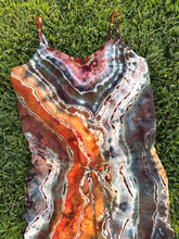 Load image into Gallery viewer, Women’s Large Reverse Geode Spaghetti Strap Jumpsuit in ‘Golden Age’