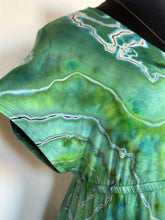 Load image into Gallery viewer, Women’s Large Reverse Geode Surplice Maxi Dress in ‘Malachite’