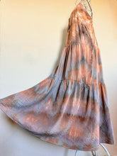 Load image into Gallery viewer, Women’s Medium Strappy Tiered Maxi Dress with Pockets in ‘Blue Gray Twist’