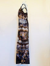 Load image into Gallery viewer, Women’s XL Geode Rayon Linen Wide Leg Strappy Jumpsuit with Pockets in ‘Turkey Tail Mushroom Variation #2’