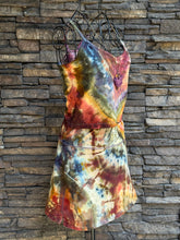 Load image into Gallery viewer, Women’s Medium Pact Organic Cotton Geode Cropped Tank Top & Skort Set in ‘Rustic Rainbow’