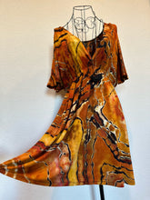 Load image into Gallery viewer, Custom Reverse Geode Kimono Style Dress in ‘Tiger’s Eye’ for Karl