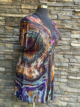 Load image into Gallery viewer, Custom Reverse Geode Kimono Style Dress in ‘Dark Star’ for Cecilia