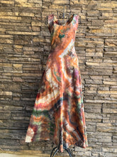 Load image into Gallery viewer, Women’s Medium Pact Organic Cotton Geode Fit & Flare Open Criss-Cross Back Maxi Dress with Pockets in ‘Petrified Wood’