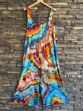 Load image into Gallery viewer, Women’s Medium (runs big—fits like a large/XL!) Geode 100% Cotton Sunchaser Scoop Neck Jumpsuit in ‘Desert Springs’