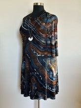Load image into Gallery viewer, Custom 3/4 Sleeve Geode Dress in ‘Desert Night’ for Susan