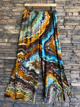 Load image into Gallery viewer, Women’s Medium/Large Reverse Geode 100% Rayon Slit Leg Palazzo Pants in ‘Desert Springs’