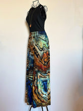 Load image into Gallery viewer, Custom Reverse Geode Cropped Pants in ‘Azurite’ for Carrie