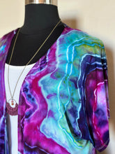 Load image into Gallery viewer, Custom Pieces for Lanette: Women’s L/XL 100% Rayon Kimono Jacket with Pockets in ‘Shiitake Twist’ & XL Geode Kimono in ‘Fluorite’