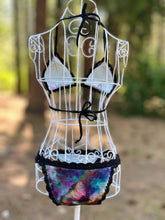 Load image into Gallery viewer, Women’s Small Geode Crotchet Triangle Bikini in ‘Cosmic Eyes’