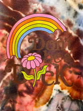 Load image into Gallery viewer, Custom Geode ‘Don’t Be A D*ck’ Lounge Set in ‘Rustic Rainbow’ for Amber