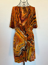 Load image into Gallery viewer, Custom Reverse Geode Kimono Style Dress in ‘Tiger’s Eye’ for Karl