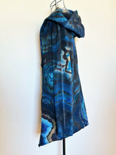 Load image into Gallery viewer, Custom Reverse Geode Hooded Cardigan in ‘Midnight Sapphire’ for Ashley