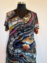 Load image into Gallery viewer, Custom Geode ‘Turkey Tail Mushroom’ Kimono and Reverse Geode Maxi Dress for Pamela