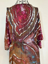 Load image into Gallery viewer, Women’s Medium Geode Boho Maxi Dress in ‘Black Cherry & Brazilnut’