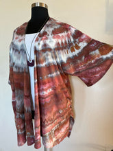 Load image into Gallery viewer, Custom Pieces for Lanette: Women’s L/XL 100% Rayon Kimono Jacket with Pockets in ‘Shiitake Twist’ & XL Geode Kimono in ‘Fluorite’