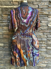 Load image into Gallery viewer, Custom Reverse Geode Kimono Style Dress in ‘Dark Star’ for Cecilia