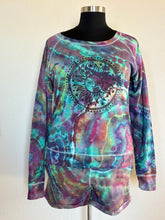 Load image into Gallery viewer, Women’s XL (fits closer to a large) Geode Sun Tarot Slouchy Pullover and Shorts Lounge Set in ‘Cosmic’