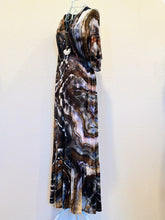 Load image into Gallery viewer, Women’s Small Geode Boho Maxi Dress in ‘Turkey Tail Mushroom Variation #2’