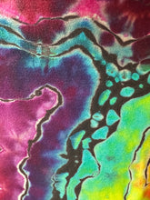 Load image into Gallery viewer, Custom Reverse Geode Swing Dress and Matching Men’s T-Shirt in ‘Electric Rainbow’ for Aunt Donna❤️🌈