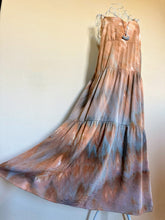 Load image into Gallery viewer, Women’s Medium Strappy Tiered Maxi Dress with Pockets in ‘Blue Gray Twist’