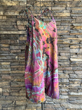 Load image into Gallery viewer, Women’s Large Reverse Geode Harem Shorts Romper Jumpsuit with Back Pocket in ‘Bird Song’